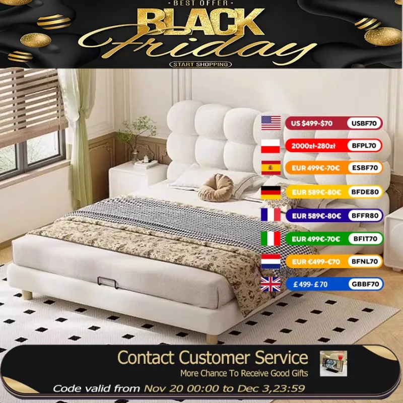 

Modern White Double Bed Style Nordic Storage Sleeping Floor Double Bed Full Size Design Letti Matrimoniali Bedroom Furniture