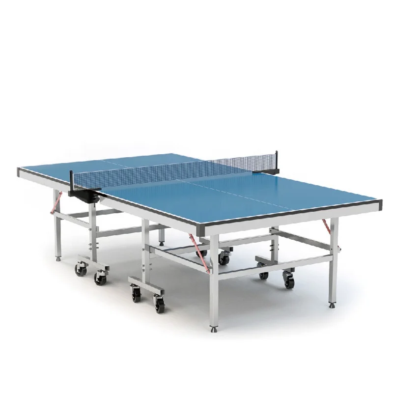 

Movable Indoor Table Tennis Table, Foldable Standard PingPong Table with Wheels