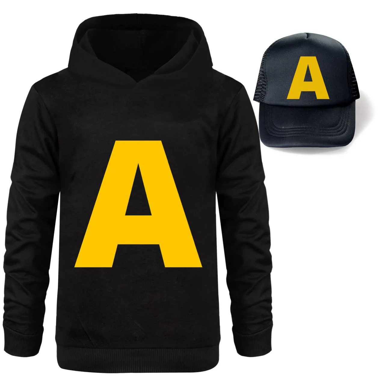 

Детский комплект из 2 предметов: толстовка и шапка. Детская толстовка с буквой Т, топ для мальчиков и девочек.