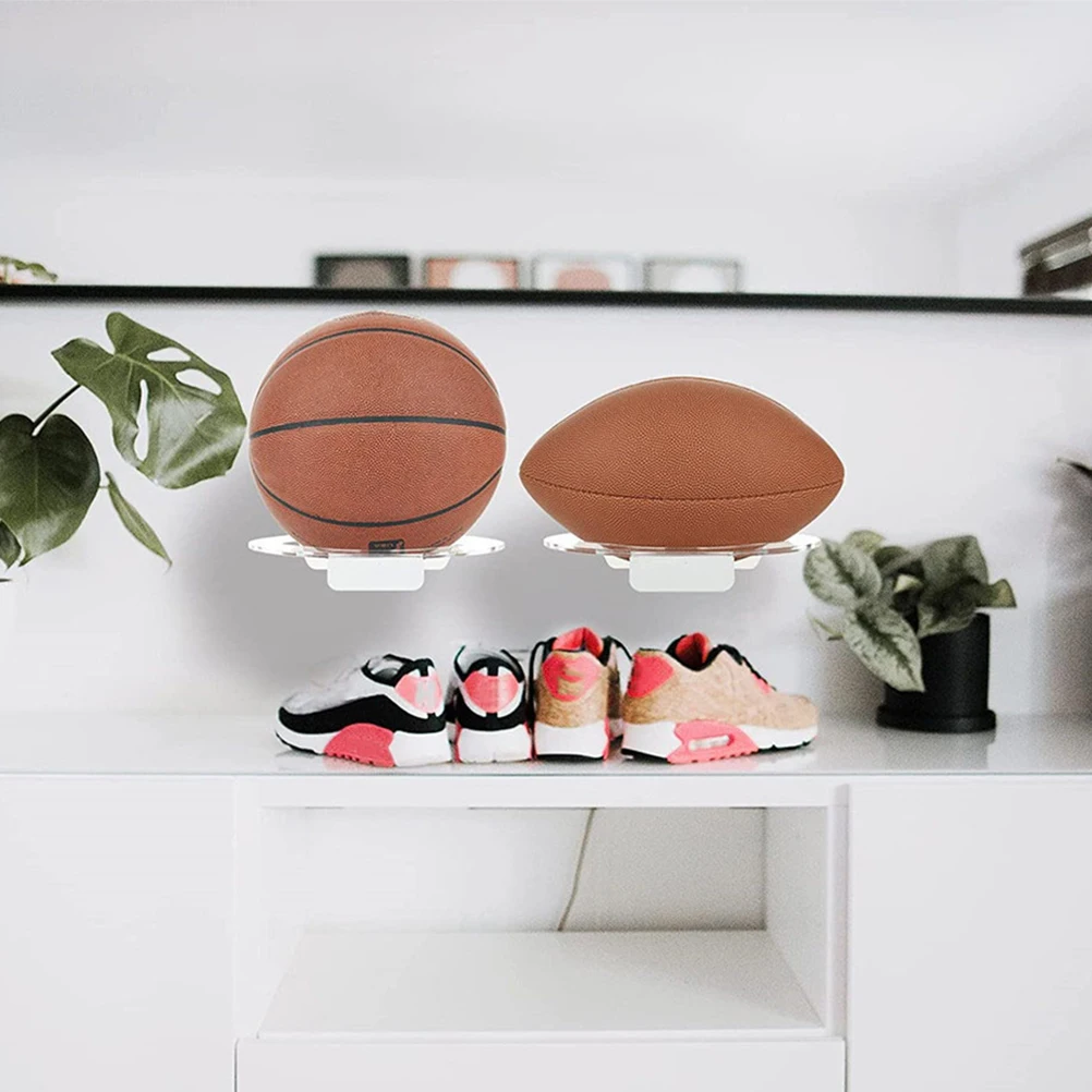 

Acrylic Wall Mountable Wall Basketball Storage Rack Sports Basketball Room Decor Ball Storage Rack Fitness Room Decor