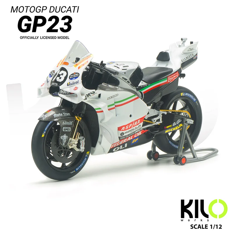 Kiloworks 1:12 Ducati Pramac Gp23 2023, Simulation de moto en alliage, Micro moulage sous pression, jouet personnalisé, Collection, ornement cadeau, en Stock