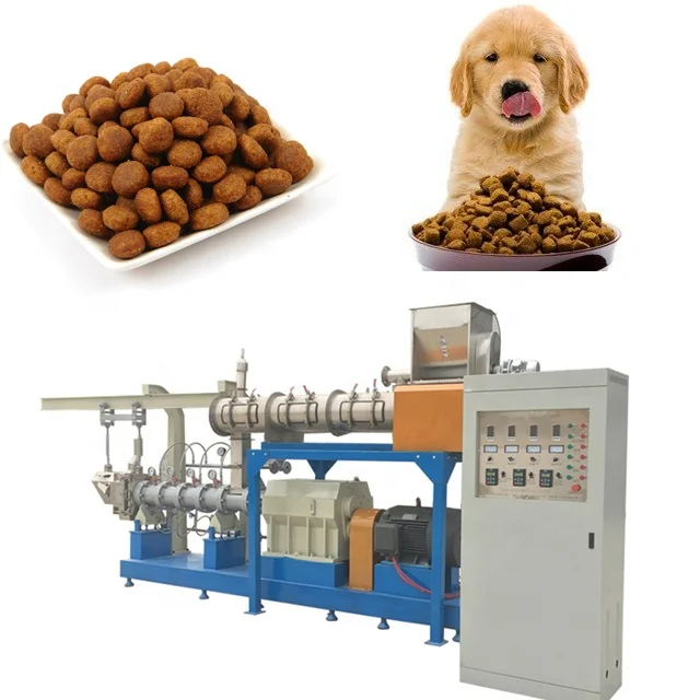 Pet Food Processing Machines Dry Pet Food Flavoring Coating Machinery Motor PLC Gear Stainless Steel