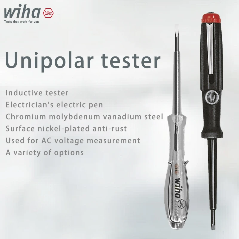 WIHA 34745/05271/00456 Voltage Tester Screwdriver with Push-on Clip for Measuring Circuit Smart Breakpoint Tester Pen