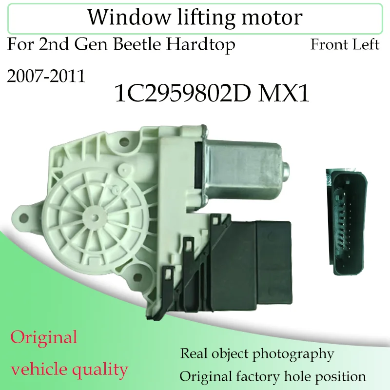 Window Lifting Motor For VW 2nd Gen Beetle Hardtop 2007‑2011 Front Left & Right 1C2959802DMX1 1C2959801DMX1 Power Window Motor