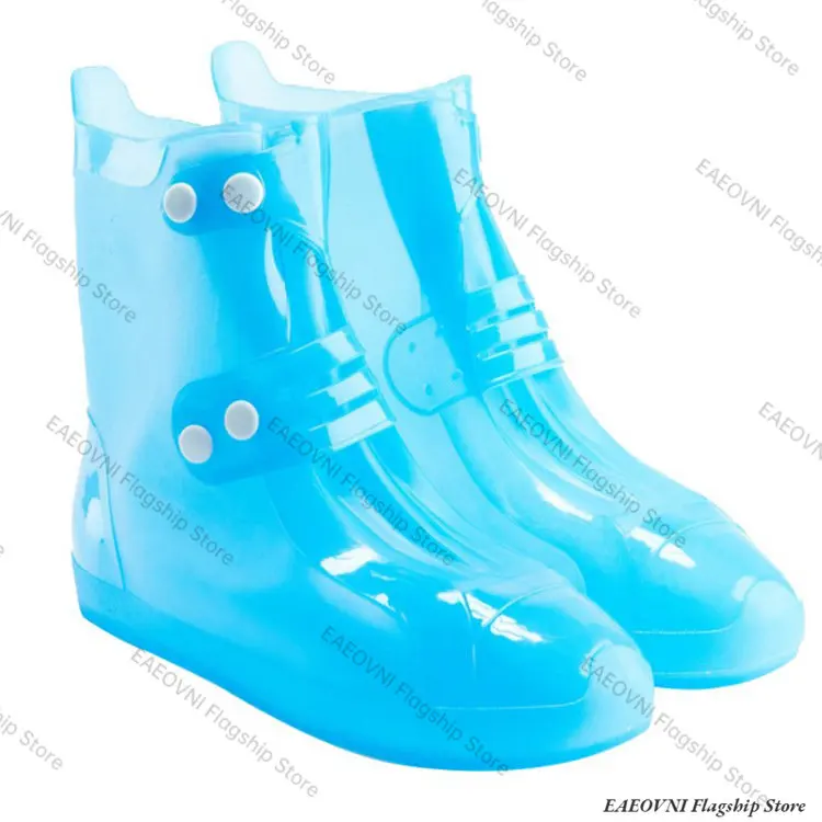 Woman Rain Boots Men Covers Thickened Waterproof Silicone Shoe Cover Shoes Outdoor Anti-slip Reusable Shoe Protector Covering