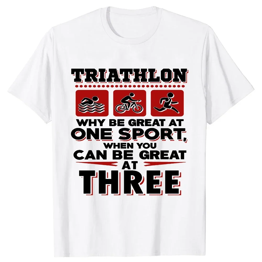 Triathlon Be Great At Three Sports Funny T Shirt Men Summer Streetwear Triathlete Runninger Swimmings Bikings T-Shirt Tees Black