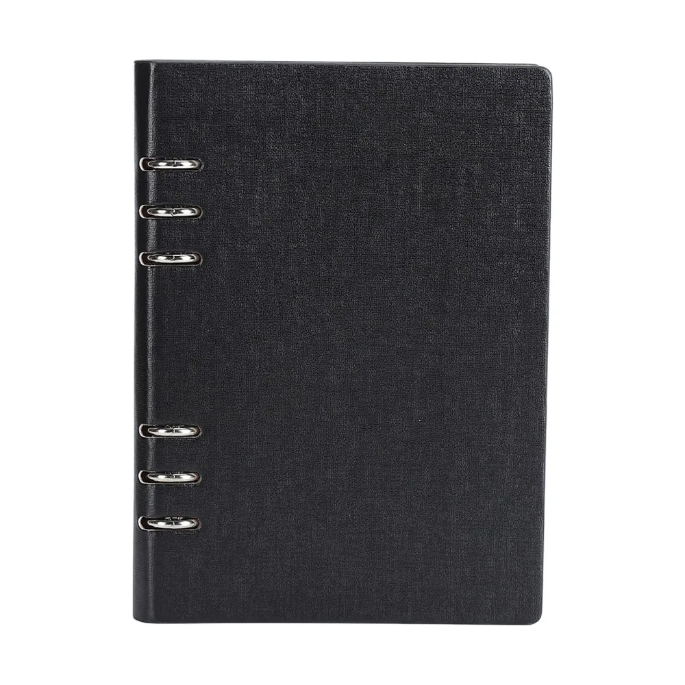 Couverture de classeur format A5, 6 trous, rectangulaire, style vintage, en PU, coque simple pour carnet, rangement de documents