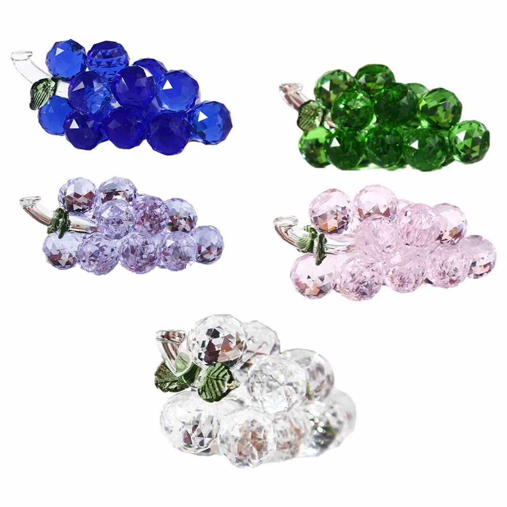 1 Pair White Grape Figurine Fruit Ornament For Home Living Room Cabinet Wedding Decoration Accessories