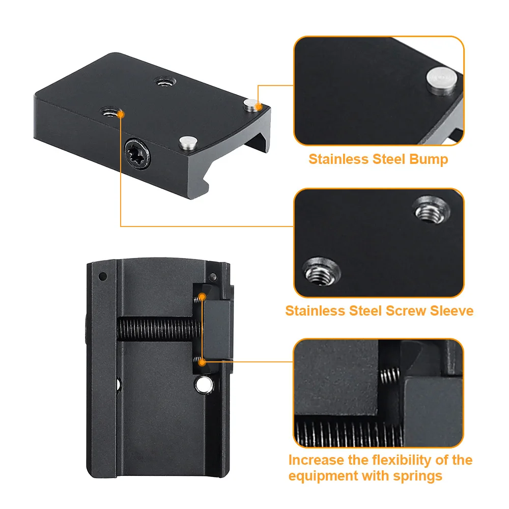 Ohhunt®Picatinny Rode Dot Mount Plate Adapter Compatibel Met 407c/507c/508T