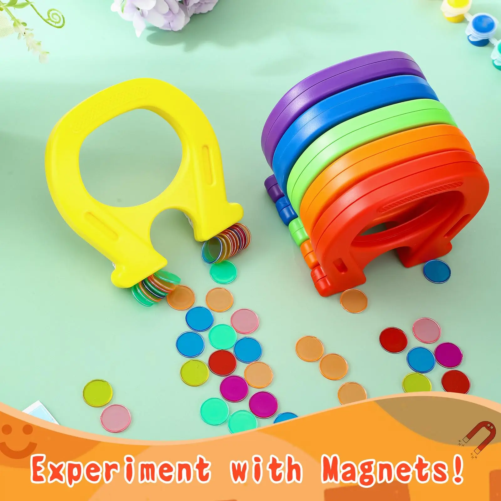 Exercise Children's Hands-on Skills Children's Magnetic Toy U-shaped horseshoe magnet Very fun magnetic toy Horseshoe Magnet Toy