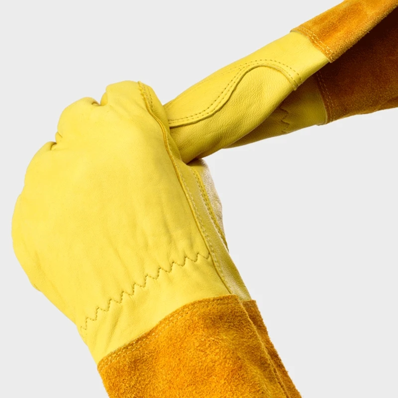 Gants sécurité professionnels pour l'élagage des roses, gants jardinage résistants aux épines avec avant-bras Long pour