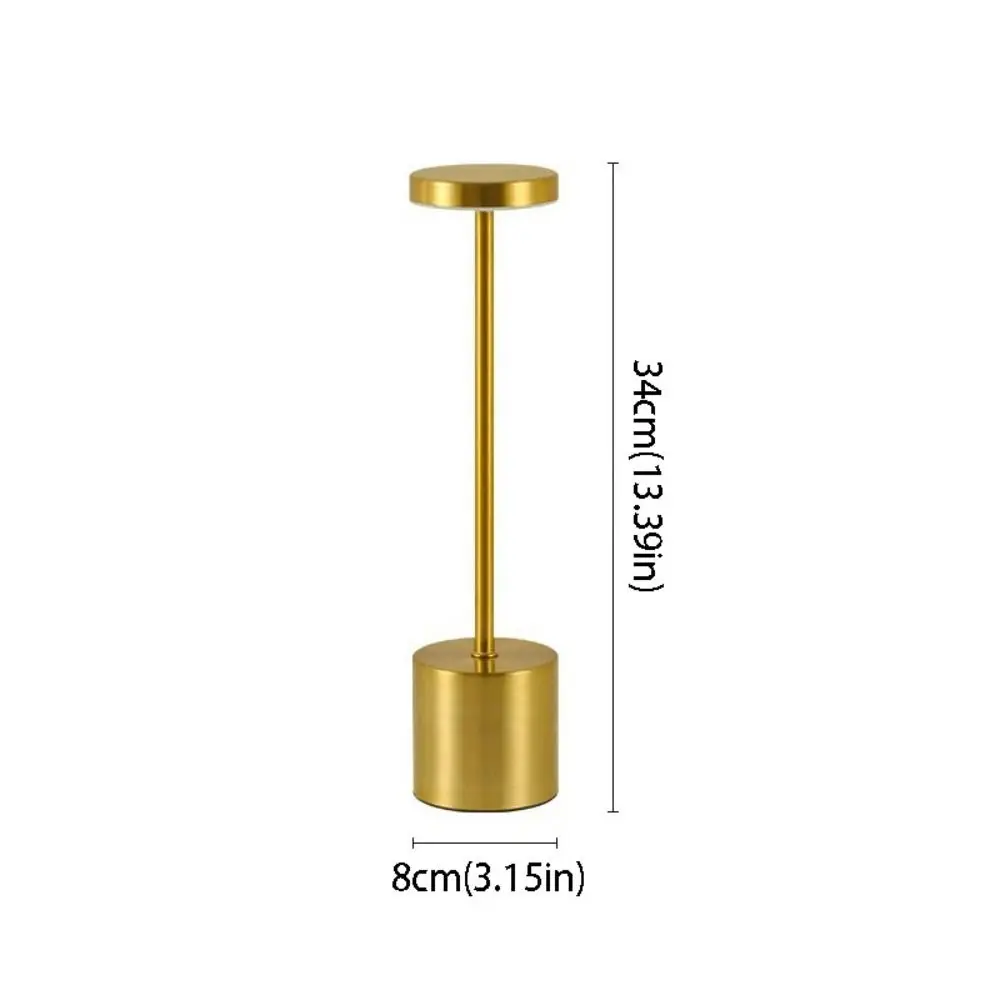 ثلاثة ألوان LED الجدول مصباح الجسم المعدني ستبليس يعتم اللمس الاستشعار مصباح USB قابلة للشحن نوع C قابلة للشحن #5