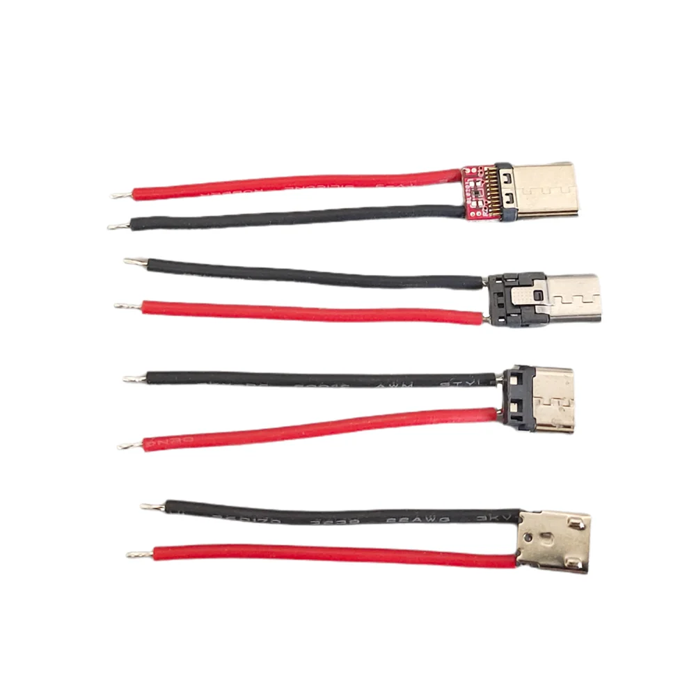2/5/10PCS 2P Micro USB Male Female JACK TypeC USB Welding Wire Connector Straight For Mobile Phone Charging Port Charging Socket
