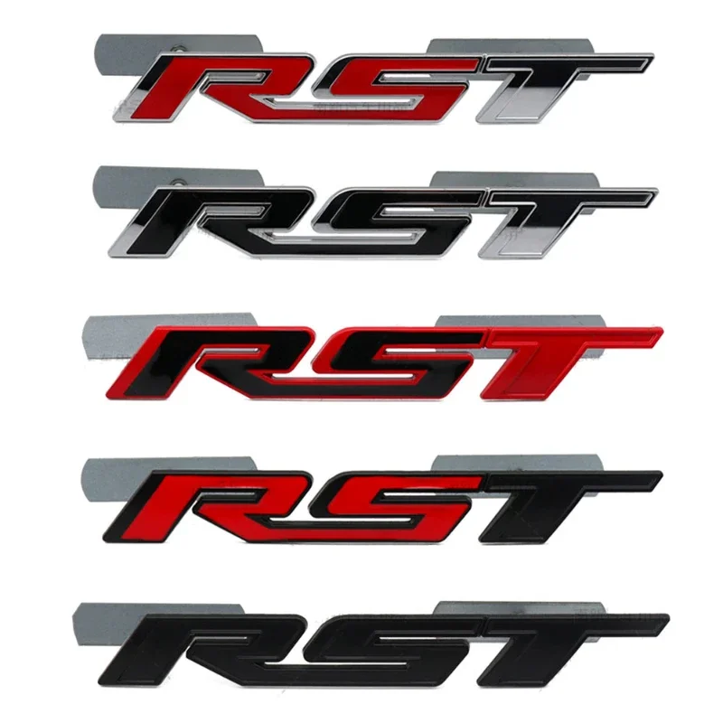 Metal Car Front Hood Grille Emblem for RST Logo Chevrolet Cobalt Camaro Spark Epica Auto Body Rear Trunk Tail Badge Decal