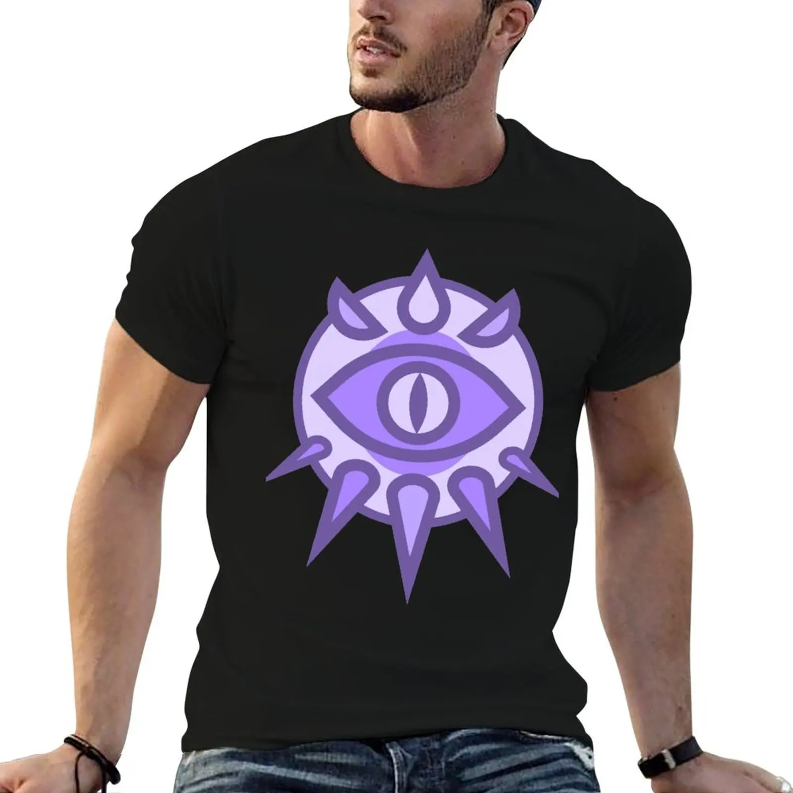 

JoCat A Crap Guide to D&D Warlock Icon [Color] T-Shirt hippie clothes tops graphic shirts summer clothes outfits for men