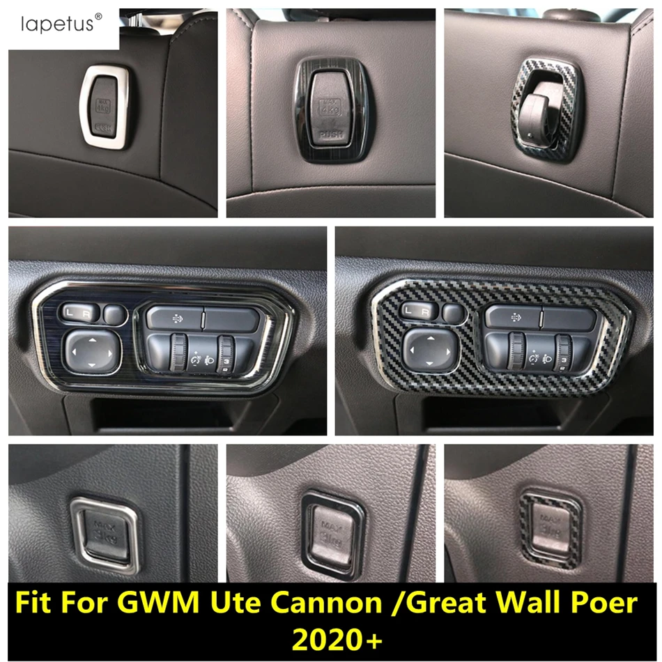 Head Light Lamp Button / Seat Back Hook Panel Cover Trim Accessories Interior For GWM Ute Cannon /Great Wall Poer 2020 2021 2022