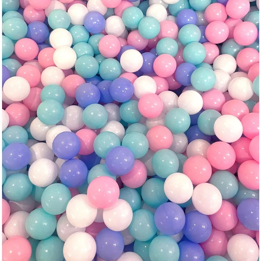 Boules de fosse à balles roses, 500 unités, balles de jeu en plastique souple pour animaux de compagnie, jouets de jeu, balles de parc non toxiques Rianbow sans BPA pour T