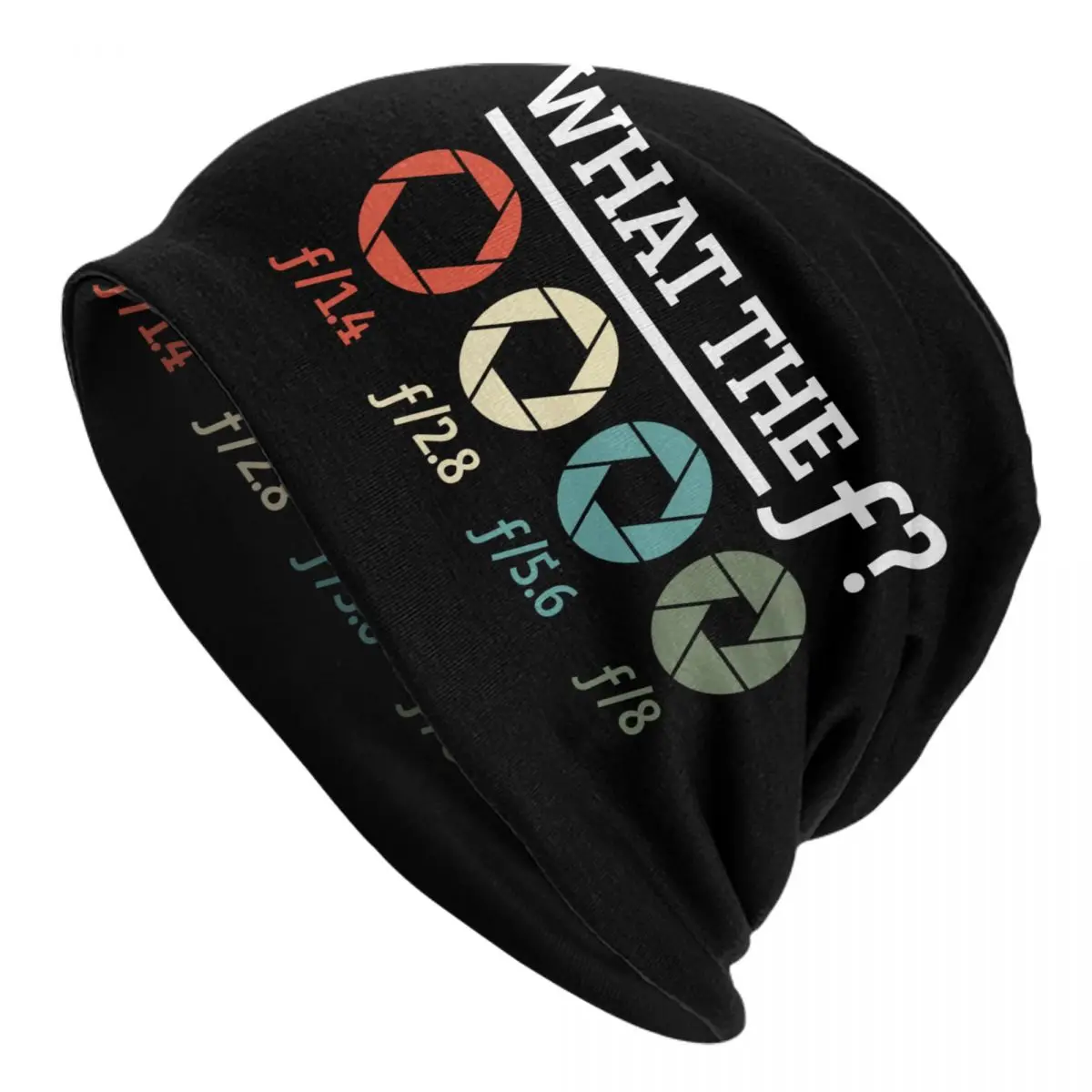 Photographer What The F Skullies Beanies Caps Fashion Winter Warm Knit Hat Unisex Adult Camera Aperture Photography Bonnet Hats