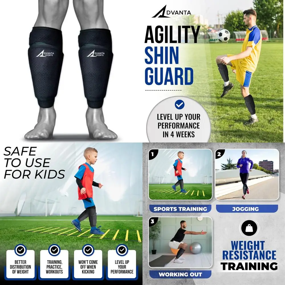 Pelindung Kaki Berbobot - Sepasang untuk Semua Usia, Latihan Ketahanan, Kelincahan, Sepak Bola, Gym, Aksesori Latihan Kebugaran