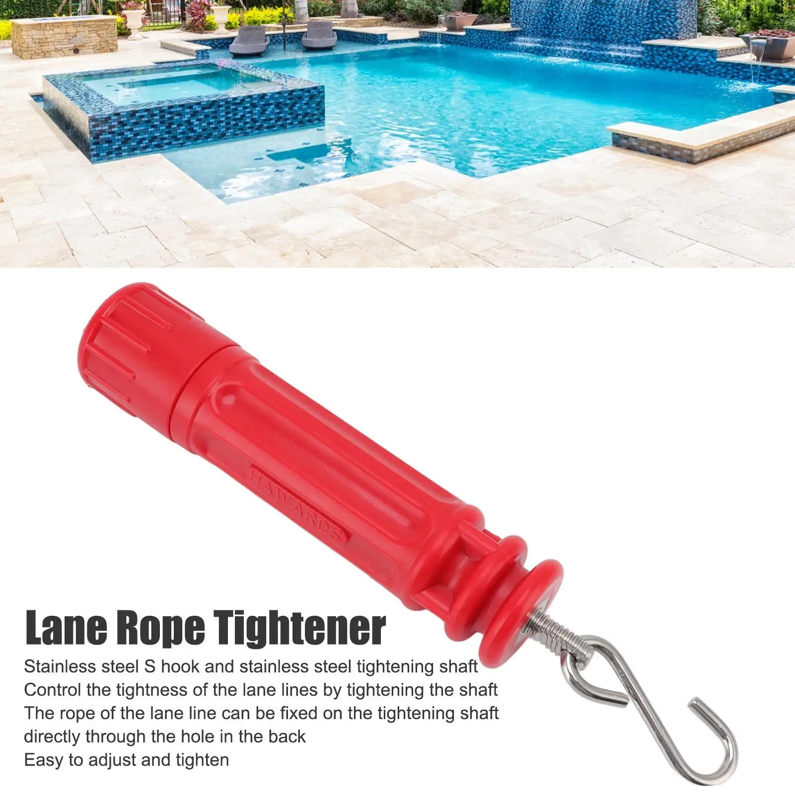 Lane Line Tensioner & Rope Tightener - Durable Scratch-Proof Design for swimming Pools