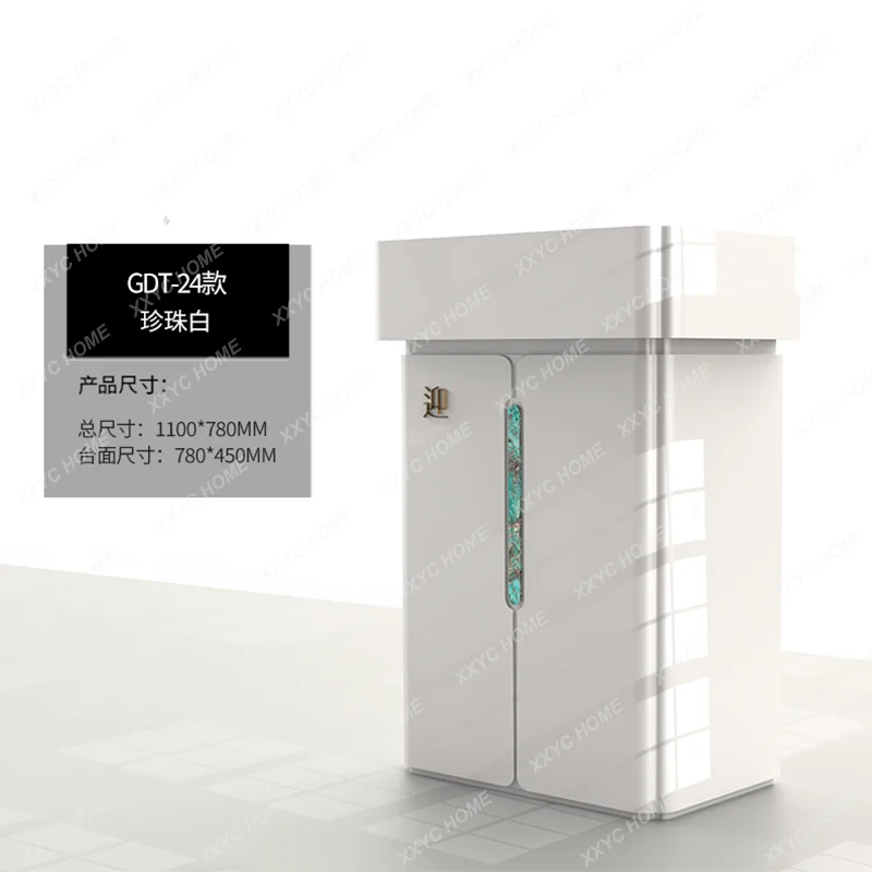 A Reception, simple and modern restaurant consultation New Chinese stainless steel cashier counter customization