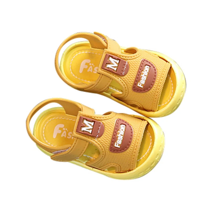 Summer Newborn Sandals Baby Boys Girls Soft Sole Anti-Slip Fashion Comfortable Elastic Beach Sandals For 0-5 Years Kids