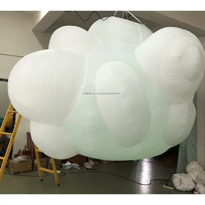 

Hanging Lighted Inflatable Party Cloud Shape for Stage Decoration