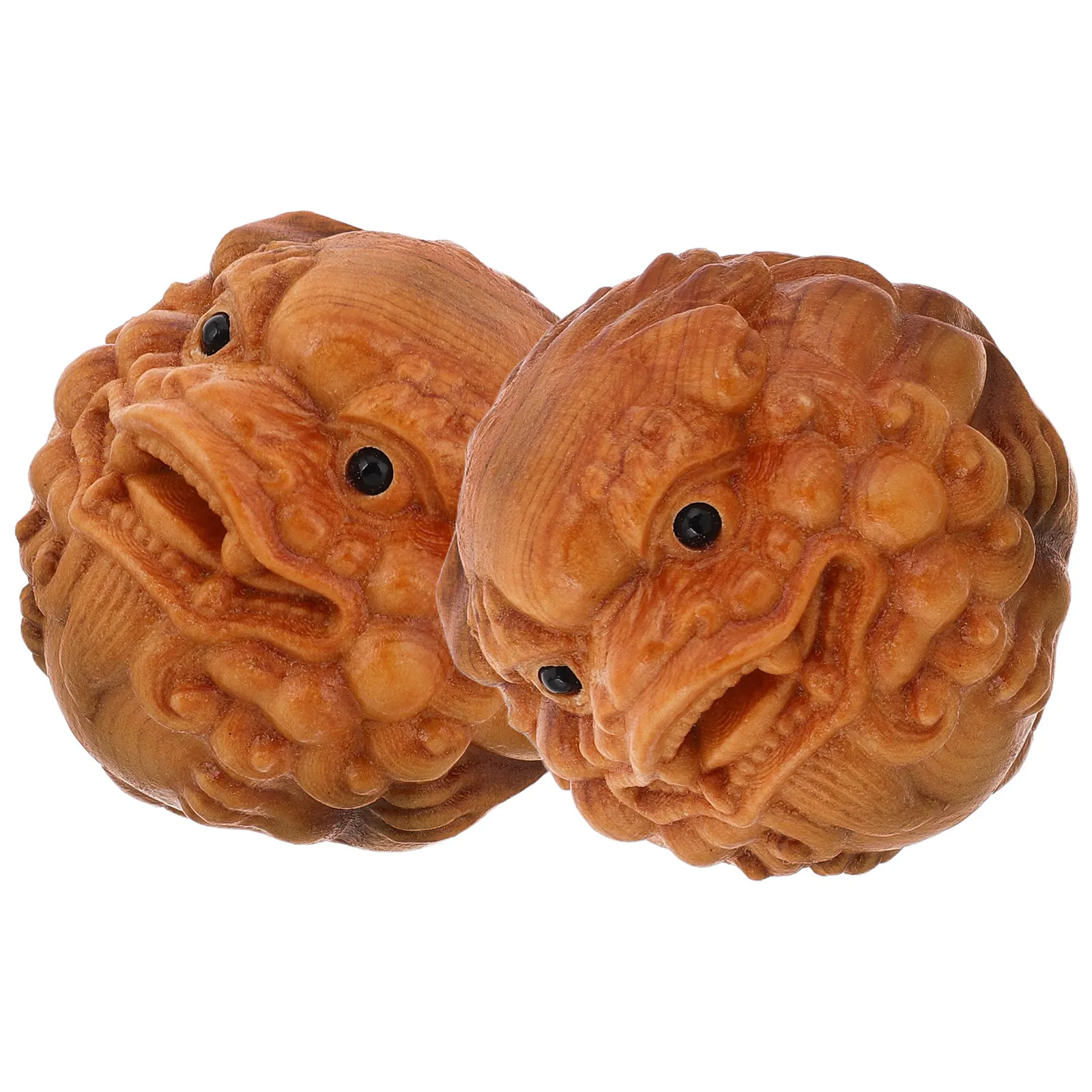 

2 шт. деревянных массажных шариков для рук с резьбой в виде льва из кипариса, инструмент для упражнений, для глубокого массажа тканей, снятия давления с точечных точек, укрепления хвата