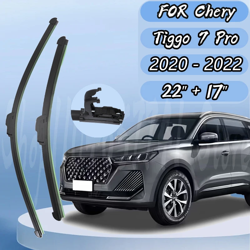 

For Chery Tiggo 7 Pro 2020 2021 2022 Accessories Front Windscreen Wiper Blade Brushes Wipers for Car U J Hook 22"+17"