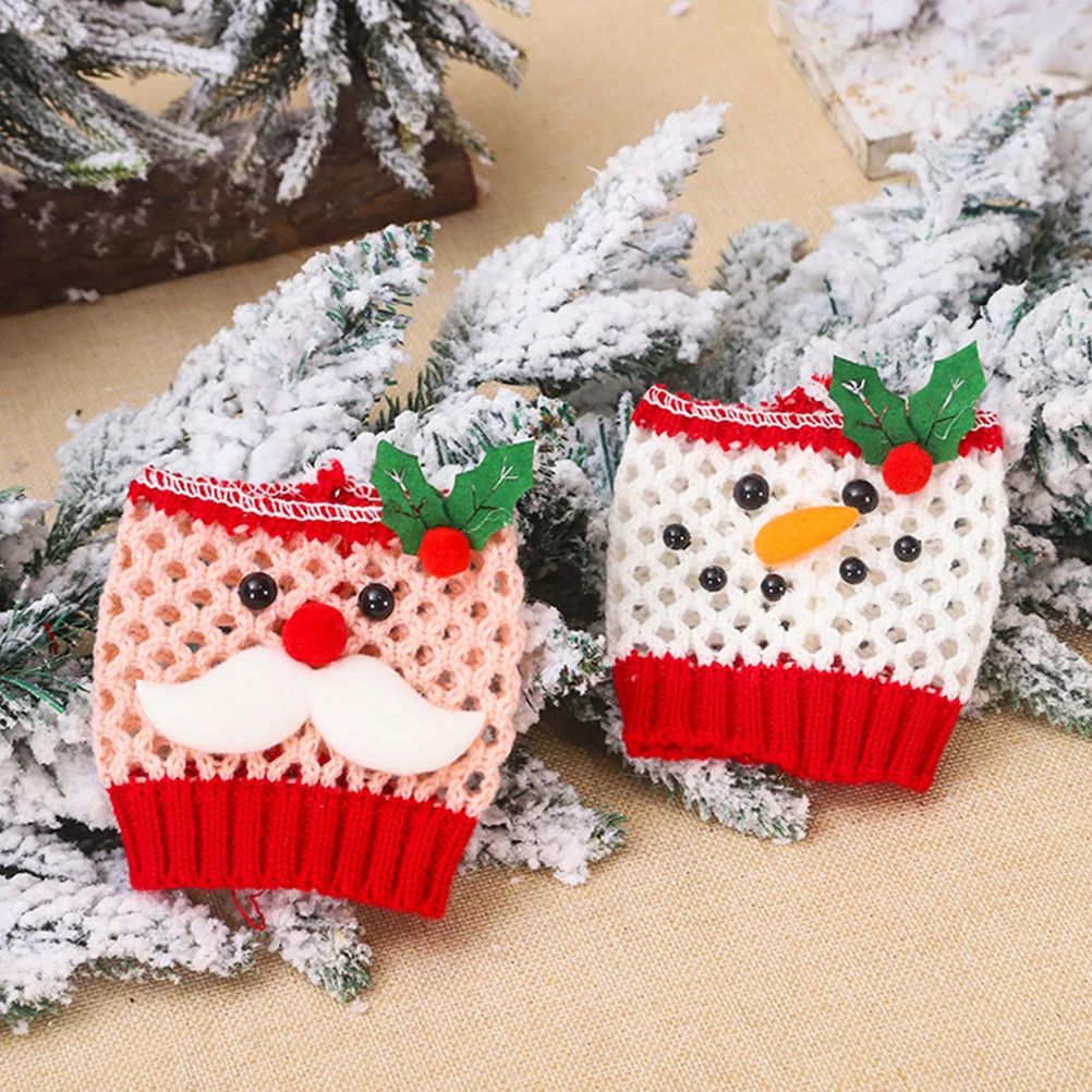 

Christmas Bottle Cover Snowman Shape Quality Cloth Material Festive Decor Kitchen Bar Supplies Holiday Party Gifts