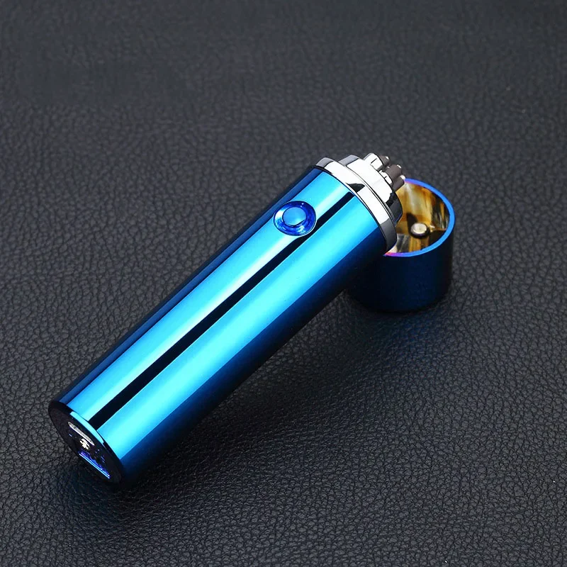 Portable Outdoor Pocket Pipe Cigar USB Charging Lighter Personalized Dual Arc Creative Metal Lighter Tool
