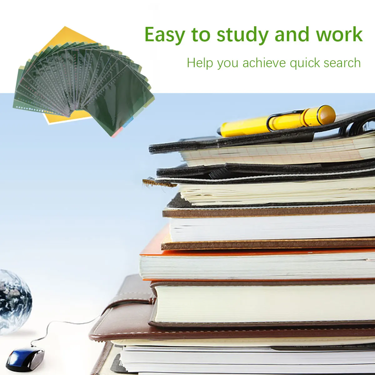 

5Sets Environmental PP Binder Dividers Colorful Page Tabs Quick Reference Document Organizer Office School