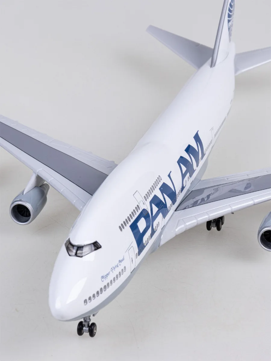 With Wheels And Lights Pan Am Boeing 747 Simulation Civil Aviation Passenger Aircraft Model Display Collection Gift