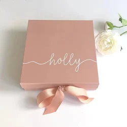 Personalized rose gold Bridesmaid Proposal gift Box, Will You Be My Bridesmaid, Wedding Birthday Maid of Honour favor boxes
