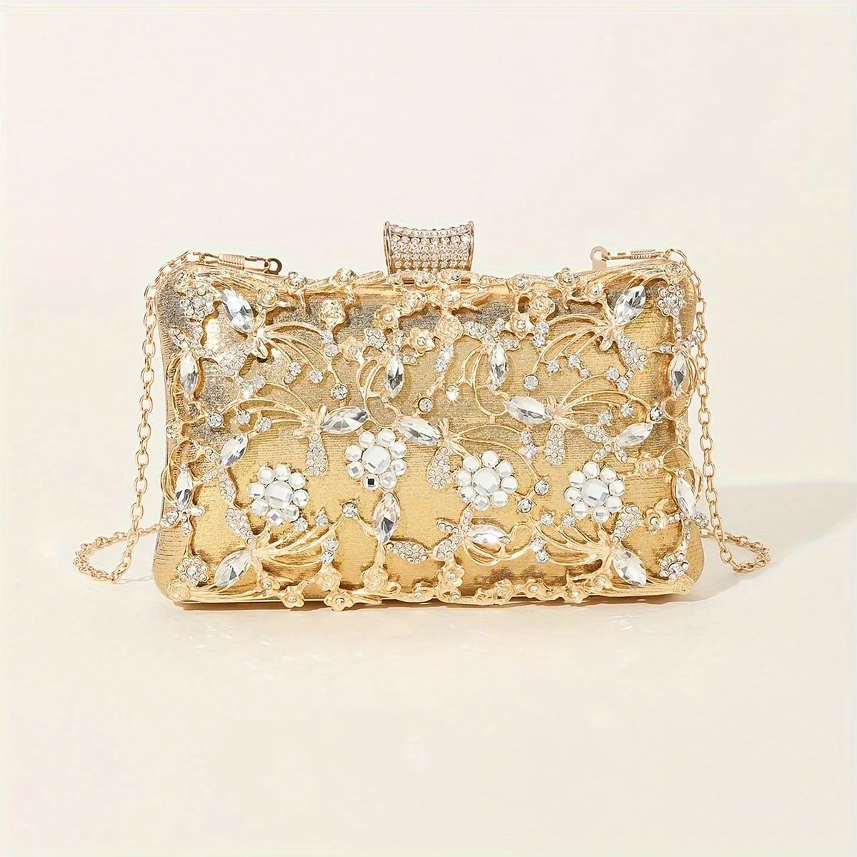 Glamorous Sparkling Rhinestone Evening Bag - Classic & Stylish Banquet Handbag for Women - Durable Formal Purse Perfect for Wedd