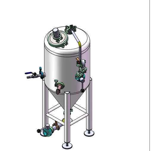 Factory Price QiiMii Stainless Steel SS304 SS316L 50L Conical Beer Fermenter Tank For Home Brewing Wine Brewery Equipment Food
