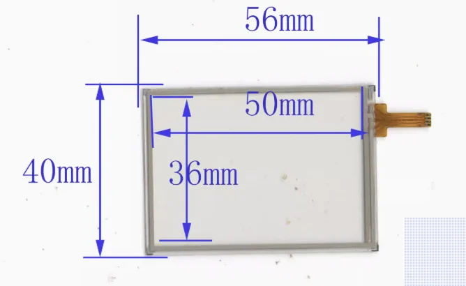 2.4-inch four wire resistive touch screen external screen handwriting screen 56 * 40 universal digital touch screen