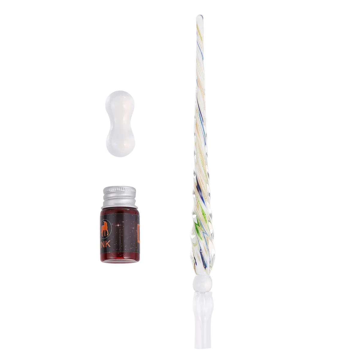

3Pcs Glass Dip Pen Set Crystal Signature Writing Tools Unique Ink Gift Vintage Art Supplies Borosilicate H made