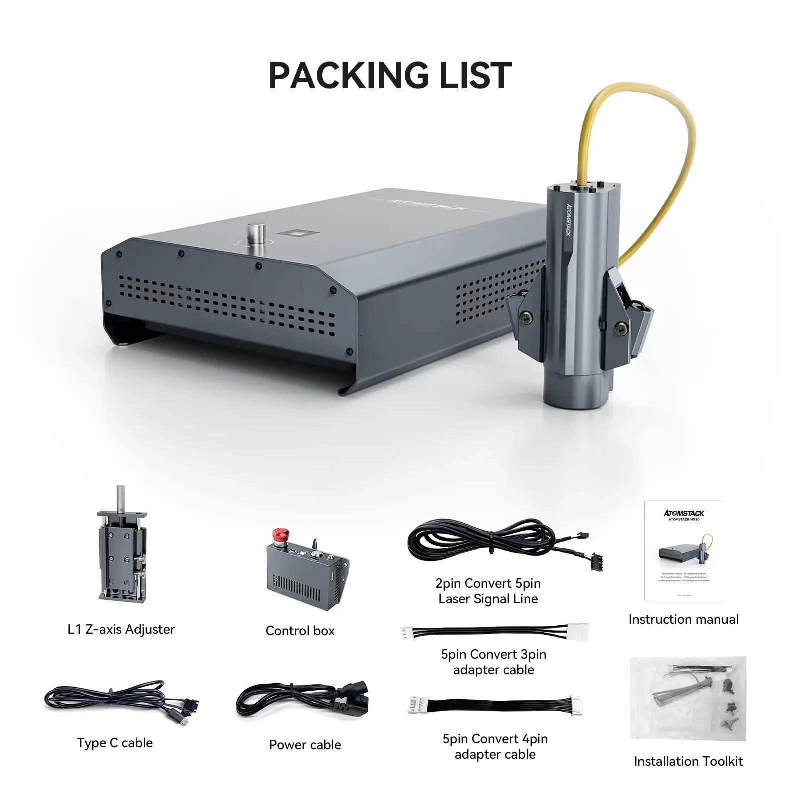 Atomstack MR20 20W 1064nm Pulsed Fiber Laser Module Head