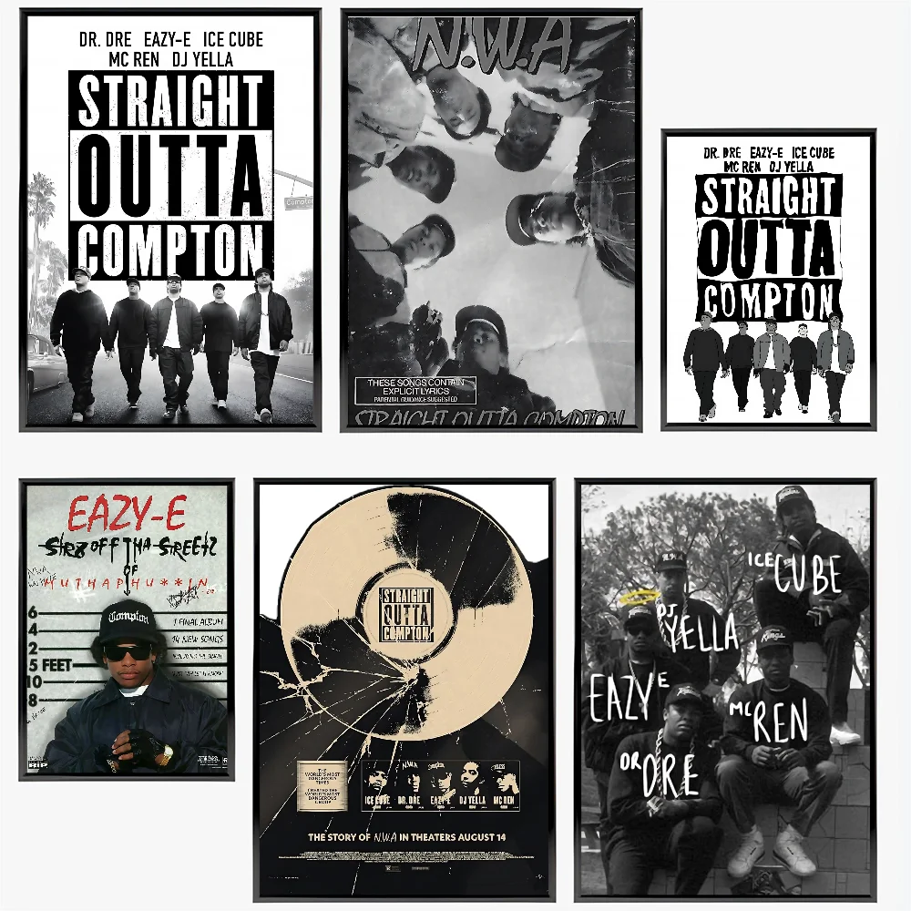 NWA Hip Hop Rapper Straight Outta Compton Poster Paper Print Home Bedroom Entrance Bar Cafe Art Painting Decoration