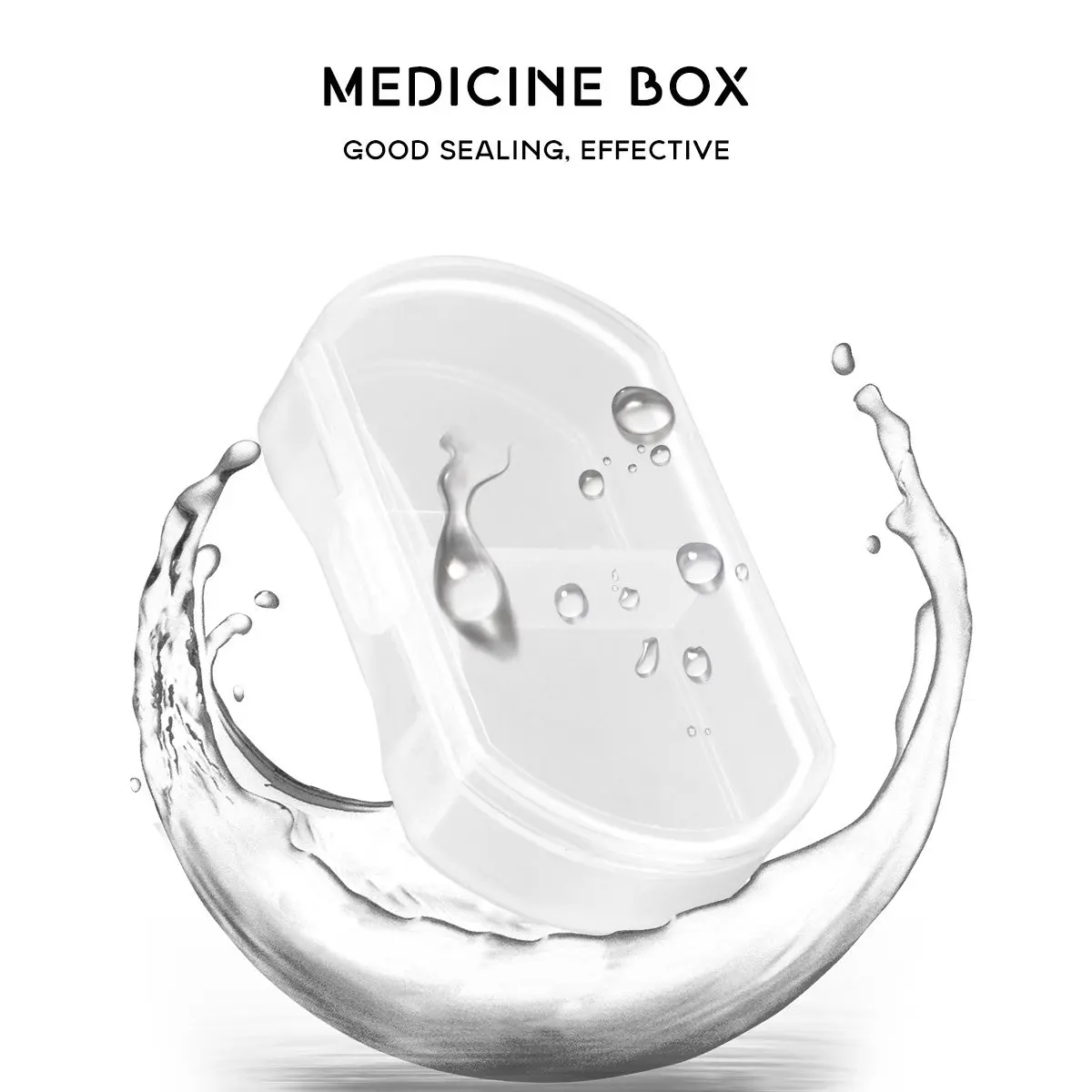 

4Pcs Portable Pill Case 2-Grids Medicine Organizer Durable Travel Container White Organizer Travel Case Container