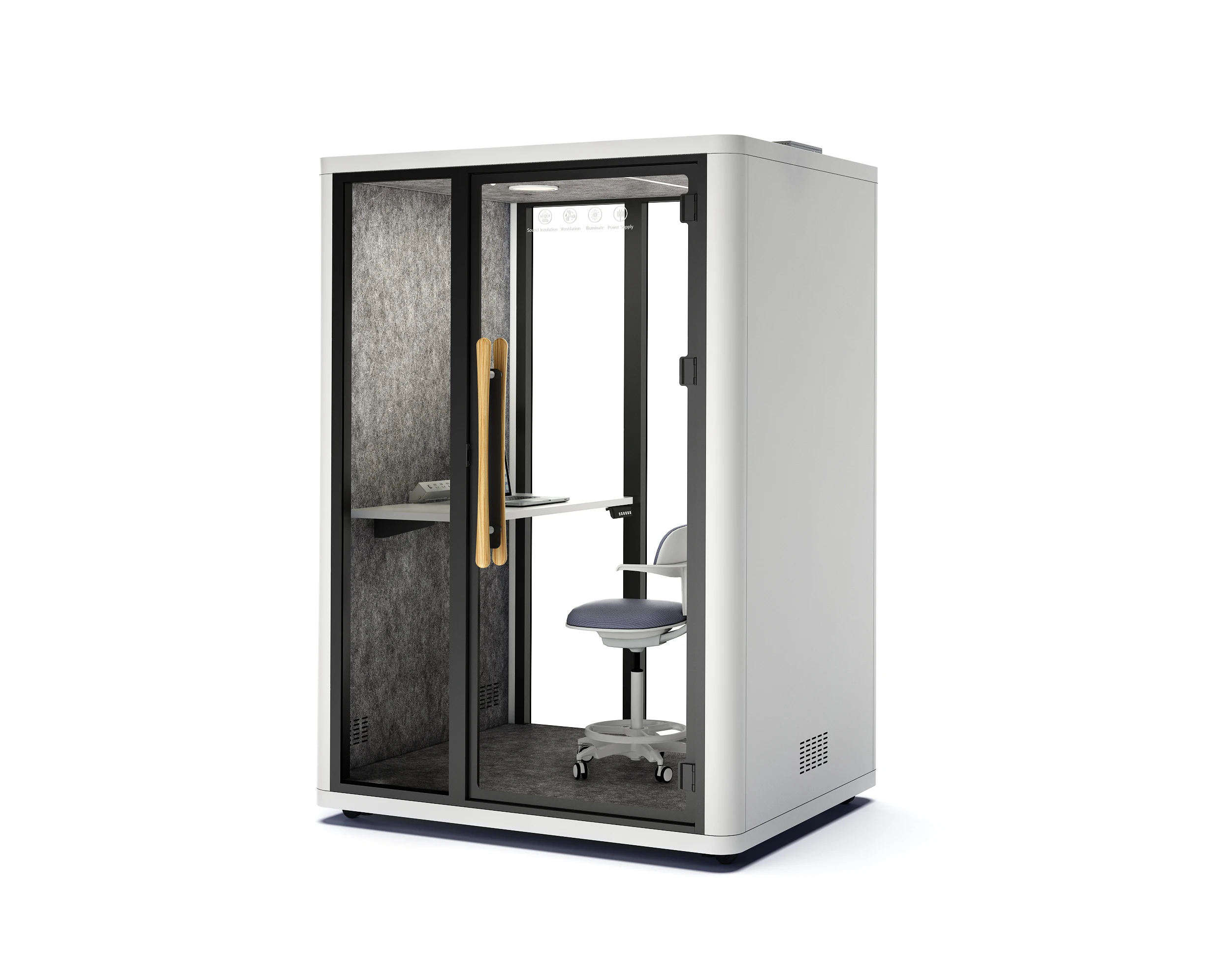 FOODLINE Customized High Quality Mobile Work Study Room Soundproof Office Pod Easy Install Phone Booth for Office Home Hospital