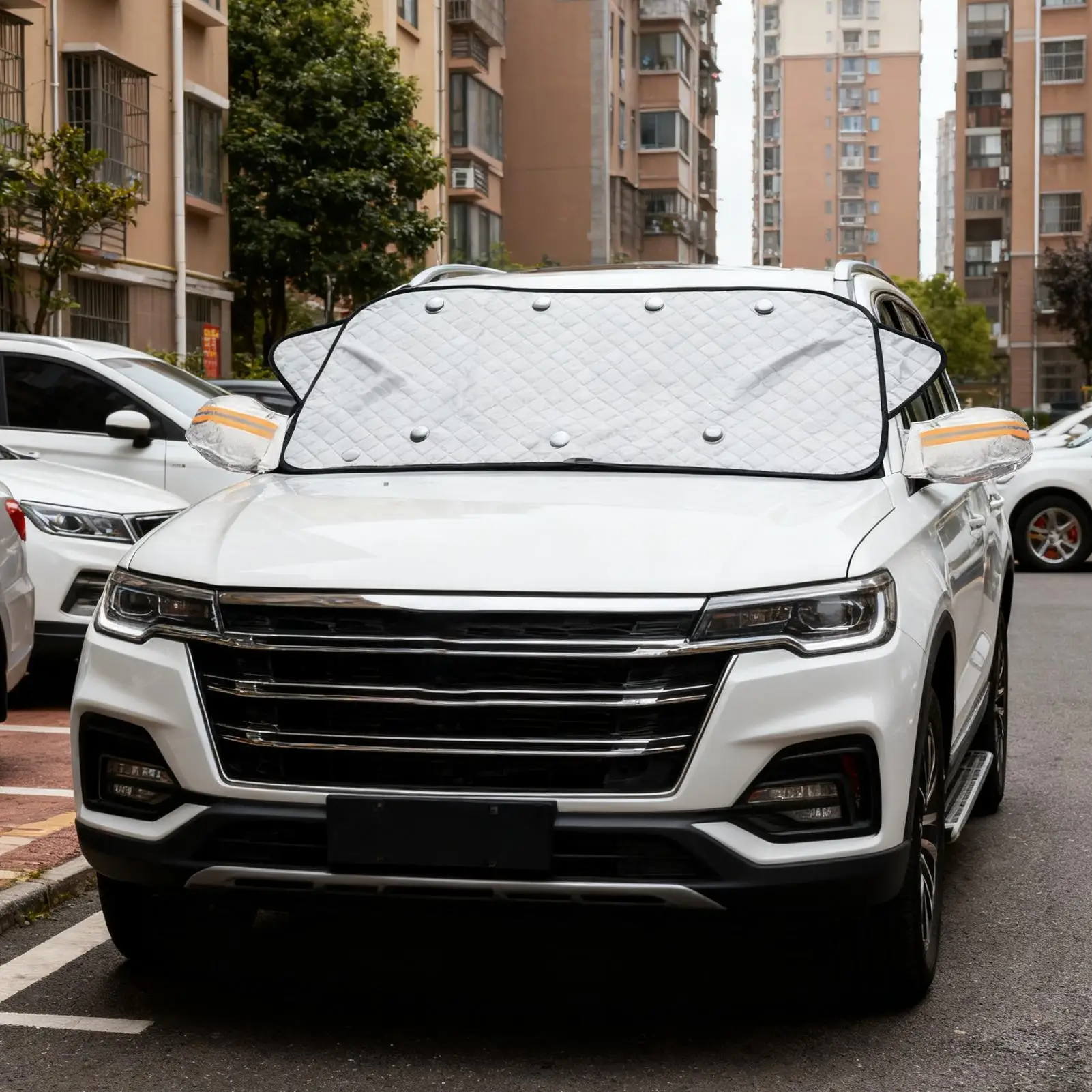 

Windshield Cover Magnetic 3 Layers Windproof Auto Accessories Car Snow Cover For Escape Cold Ice Frost Rain Freeze Cold Weather