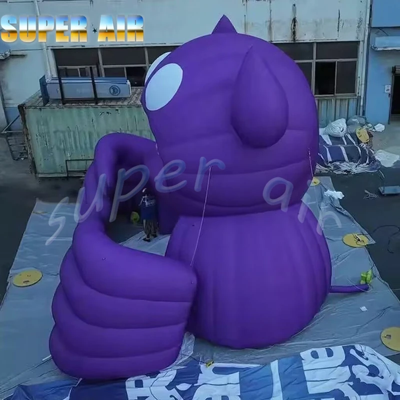 Tente gonflable de tunnel de style diable de démon de tunnel arqué gonflable violet de vente en gros pour le jeu de sport