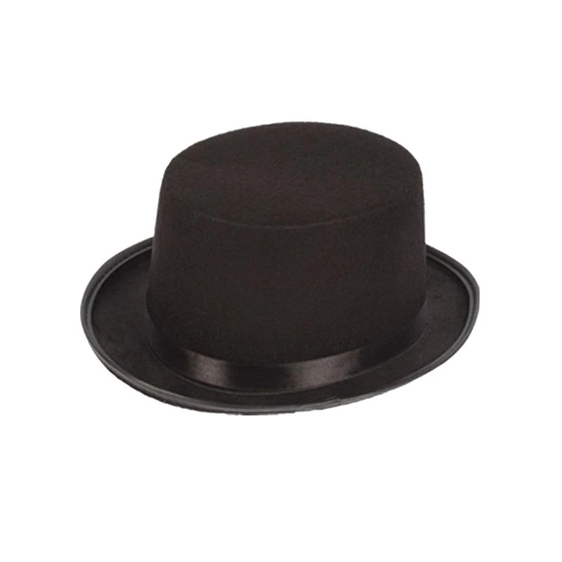 62KE Adult Kids Color Top Hat Magician Hats for Magician Costume Performances Theatrical Plays Musicals Flat Dome Hats