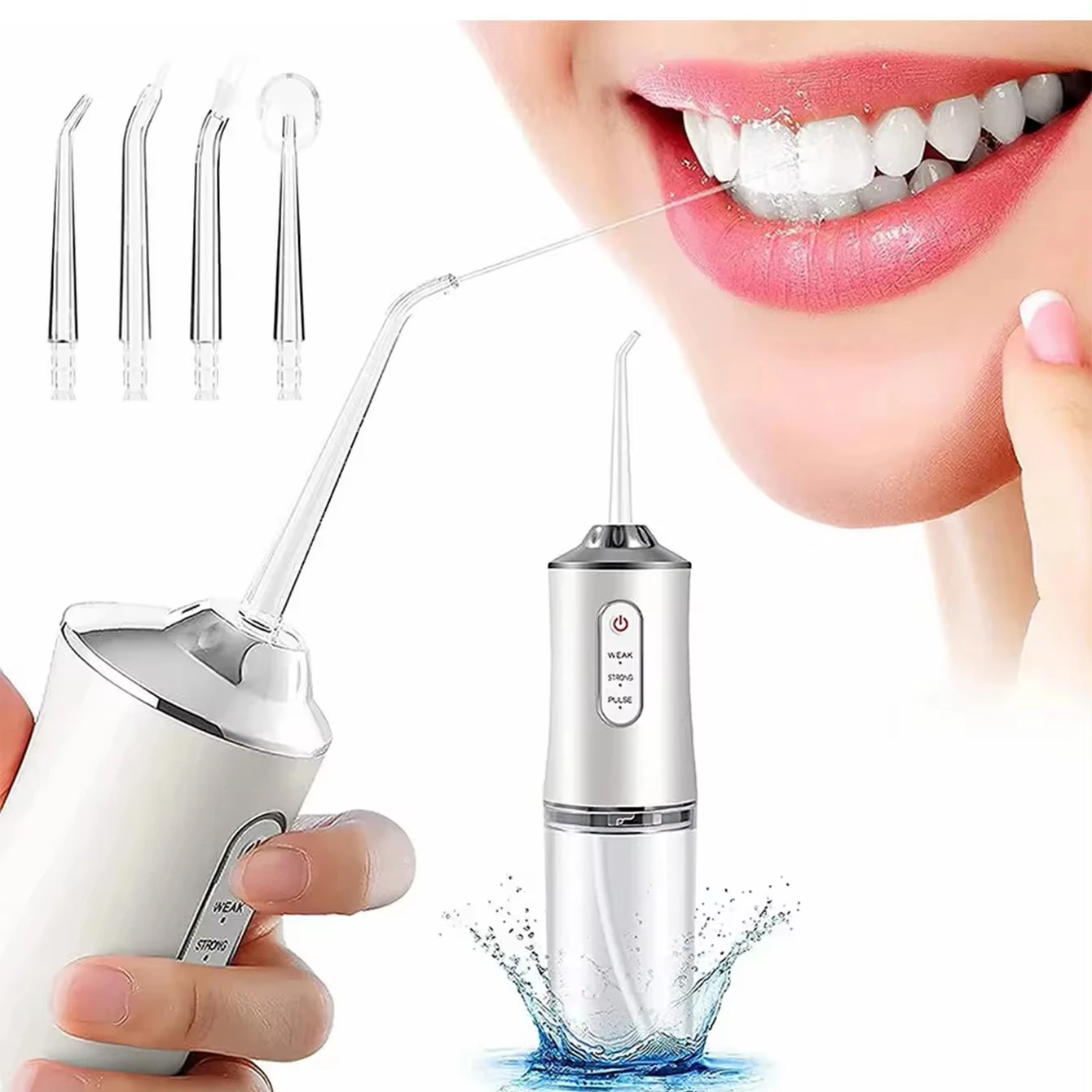 Professional Oral Dental Cordless Oral Sonic Irrigator Machine Water Flosser Portable Dental Flosser