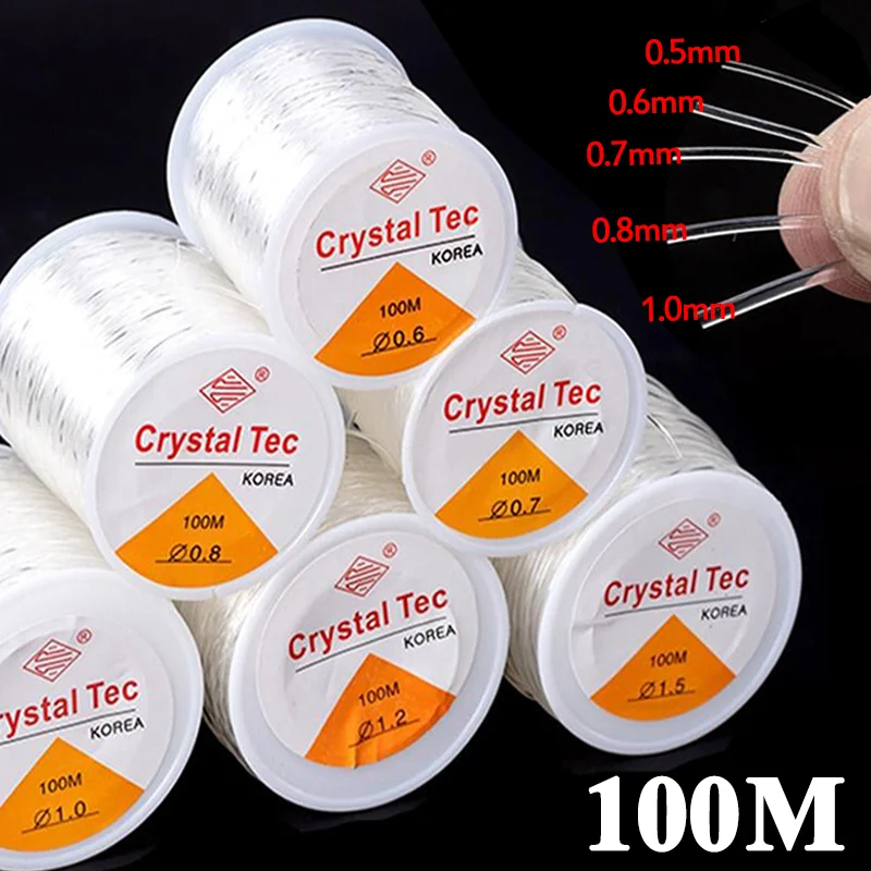 Transparent Elastic Thread Cord Crystal String Line Beading Cord Strings for Jewelry Making Beading Bracelet Necklace DIY Sewing