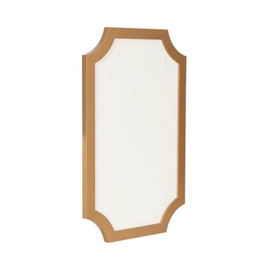 

Декоративная настенная доска Holbrook Glam Framed Scallop из ткани с фигурной окантовкой, 15 x 24, золотистая, современная, для использования в качестве доски для заметок или визуальной доски