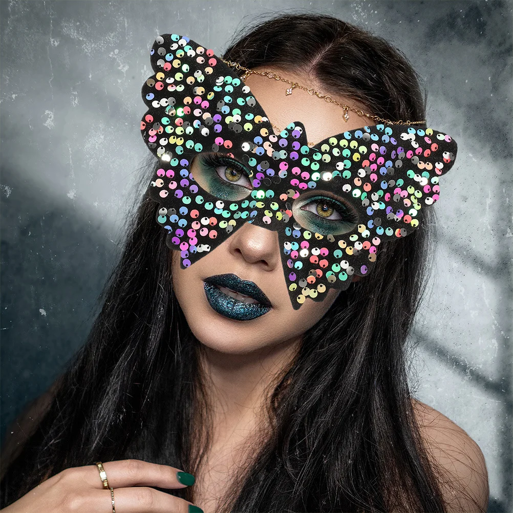 2 Stuks Pailletten Vlinder Maskerade Masker Vrouwen Venetiaanse Bal Masker voor Halloween Carnaval Kostuum Partij Carnaval Maskers Vrouwen