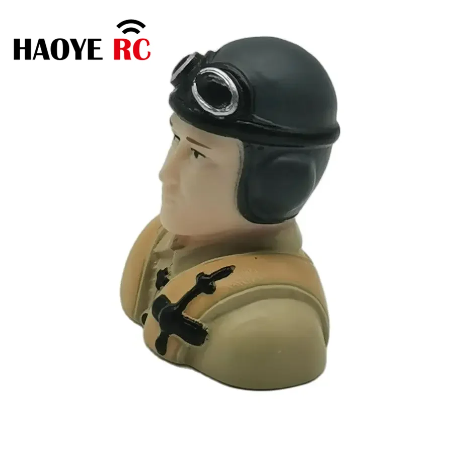 Haoye 1 Pc 1/9 Scale Civil Pilots Figures With Hat Toy Model For RC Plane Accessories Hobby Color Army Green/ Grey